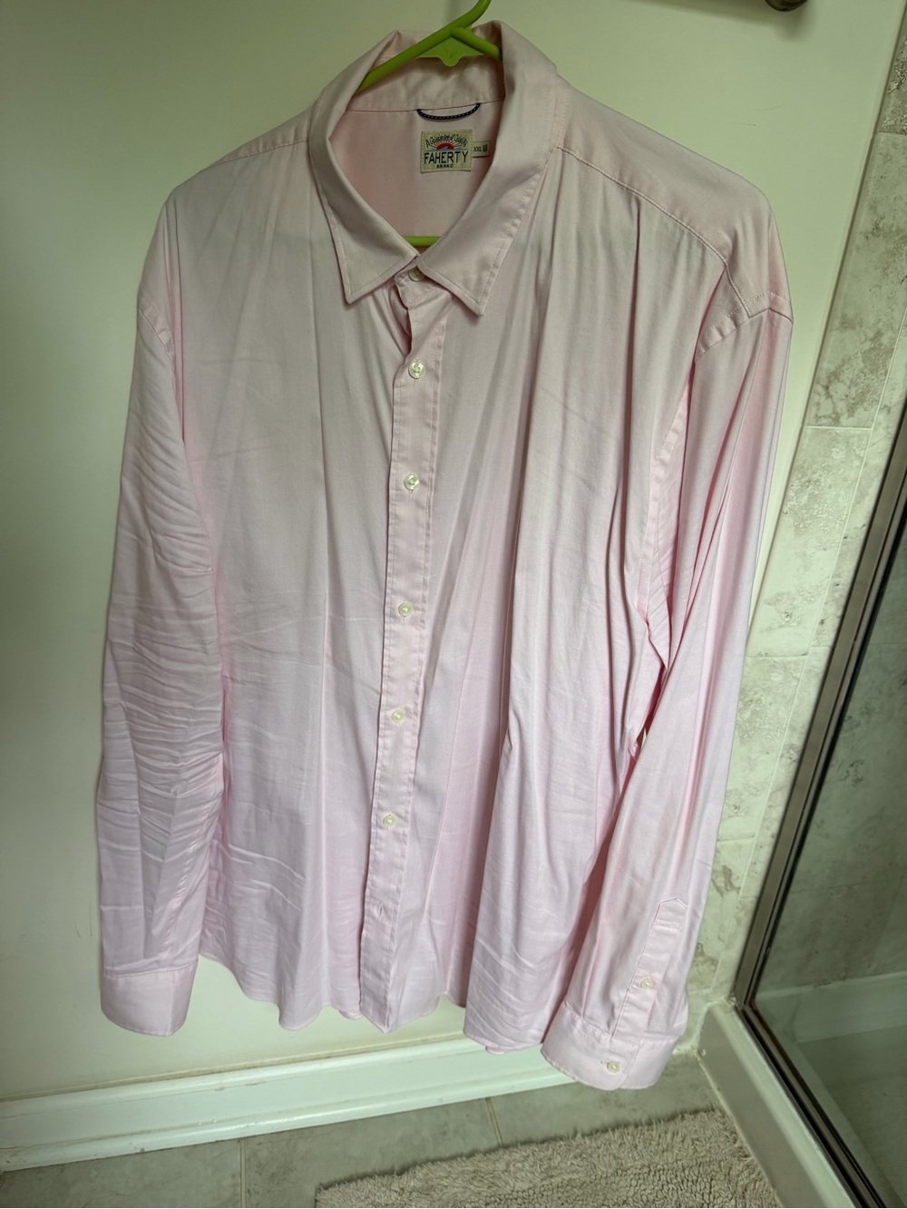 Faherty Brand Mens XXL Movement Shirt Soft Pink Long Sleeve Stretch Button Down